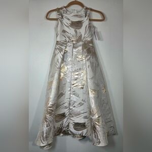 RARE EDITIONS GOLD FORMAL DRESS.